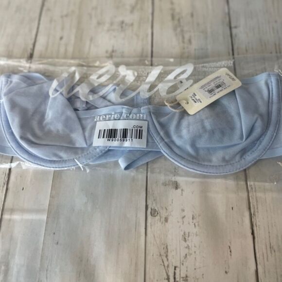 Aerie Smoothez 34C Green Mesh Unlined Balconette Full Coverage Underwire Bra - Picture 14 of 15